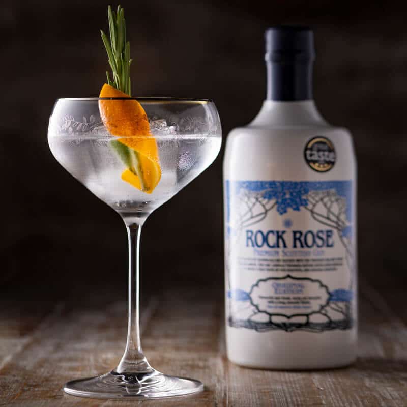 Rock Rose Gin Glass - Coupe Style