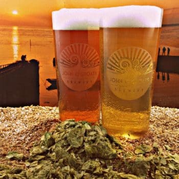 Two pints of John O'Groats Brewery's beer