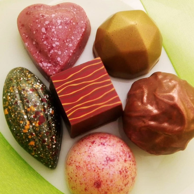 Selection of Rock Rose Gin Caithness Chocolates