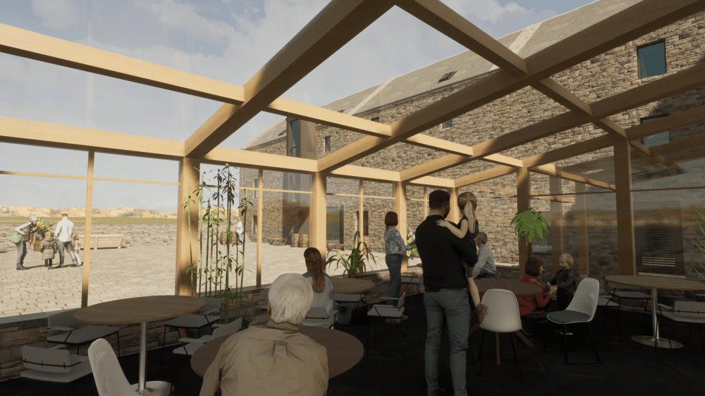 Castletown Mill 3D sketch plan conservatory