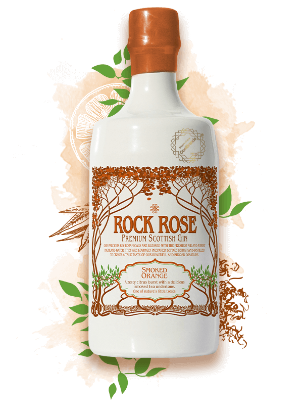 500ml bottle of Rock Rose Gin Smoked Orange