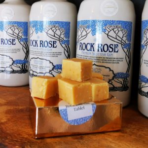 Bottles of Rock Rose Gin original edition and Rock Rose Gin tablets