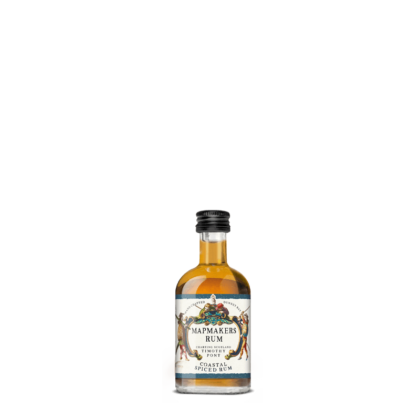 Miniature bottle of Mapmakers Spiced Rum